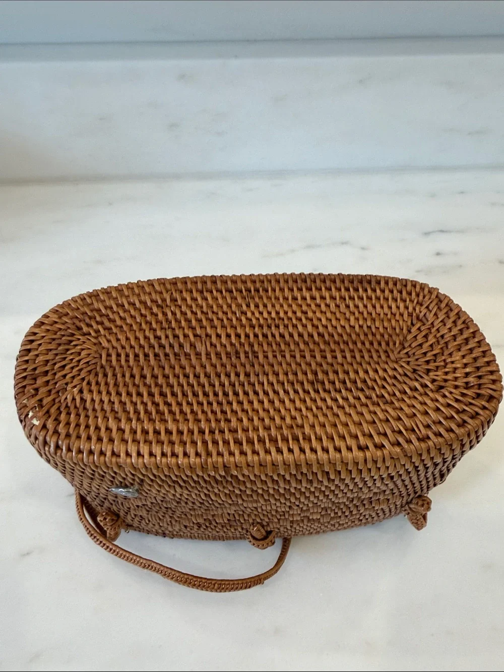 Helen Kaminski Tan Woven Oval Crossbody